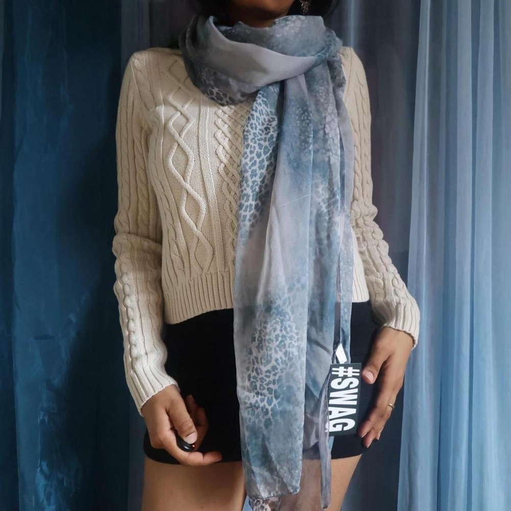 Animal Print Silk-Blend Scarf
